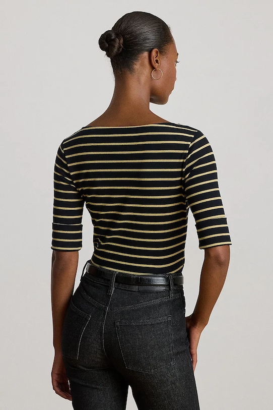 Lauren Ralph Lauren t-shirt 200980044 czarny AW25