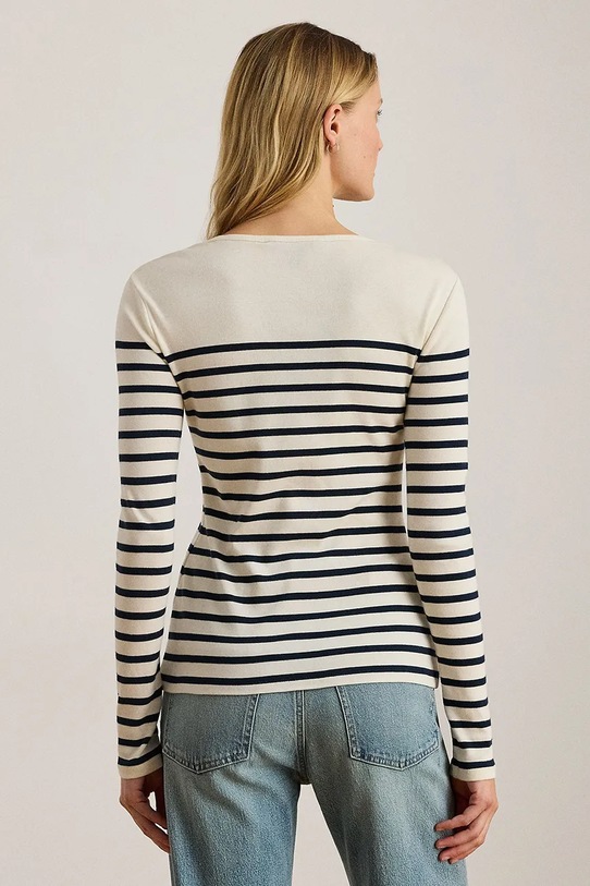 Bavlnená blúzka Lauren Ralph Lauren 200980046 béžová AW25