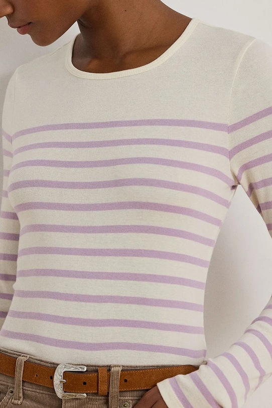 Lauren Ralph Lauren bluzka bawełniana beżowy 200980046