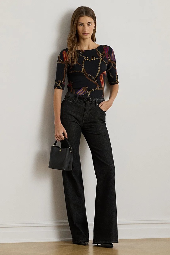 Ρούχα Μπλουζάκι Lauren Ralph Lauren 200980215 μαύρο