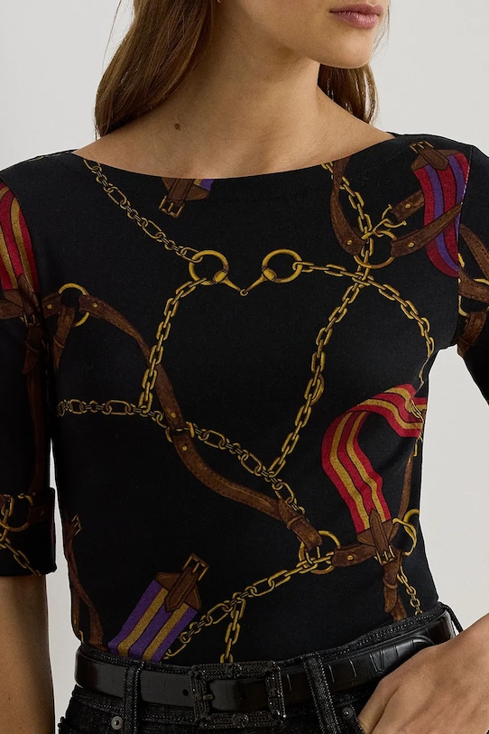 Lauren Ralph Lauren t-shirt czarny 200980215