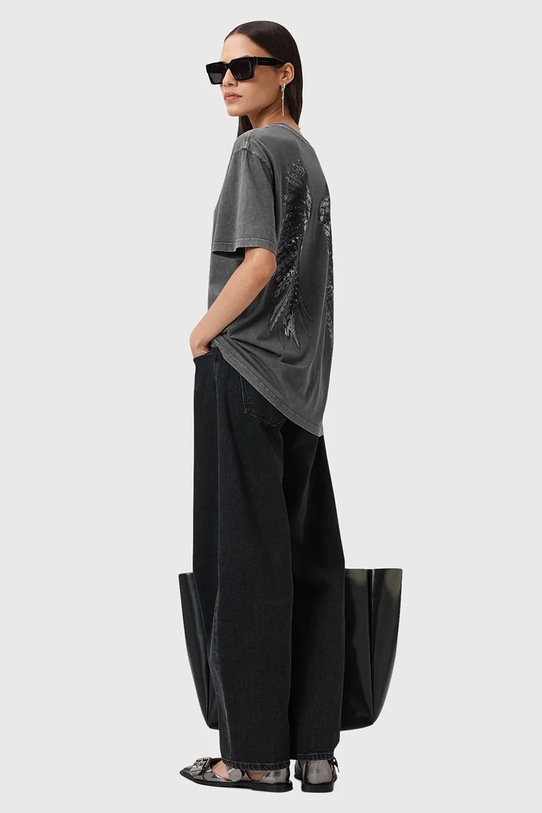 AllSaints t-shirt bawełniany WINGS szary W076JD