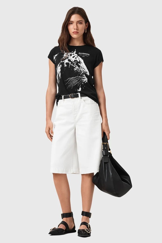 AllSaints t-shirt bawełniany IVANA W038JD czarny