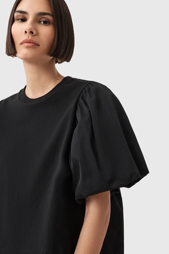Βαμβακερό μπλουζάκι AllSaints JESS W031JD μαύρο AW25