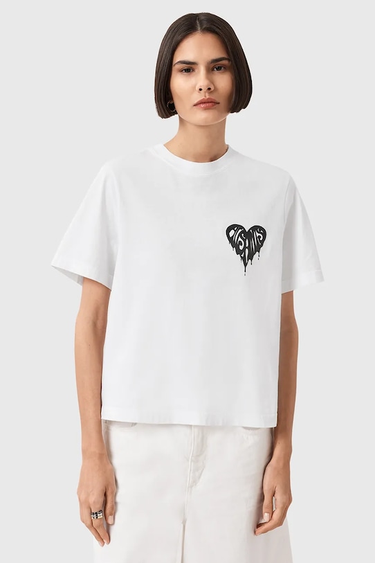 Oblečenie Tričko AllSaints TRIP W033JD biela