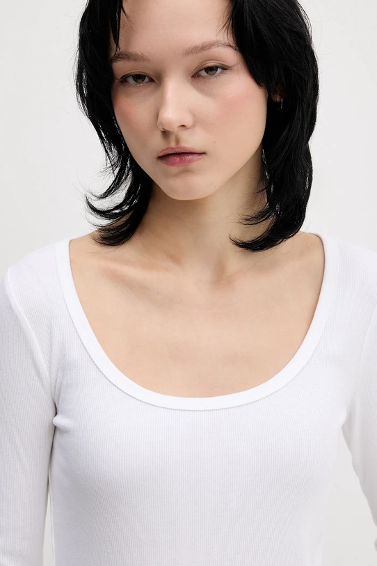 Tričko s dlhým rukávom Hollister Co. biela KI339.5067.100