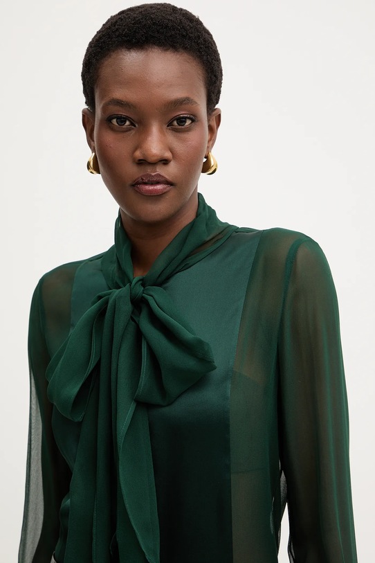 Retrofete koszula jedwabna Suri zielony FW24.10301