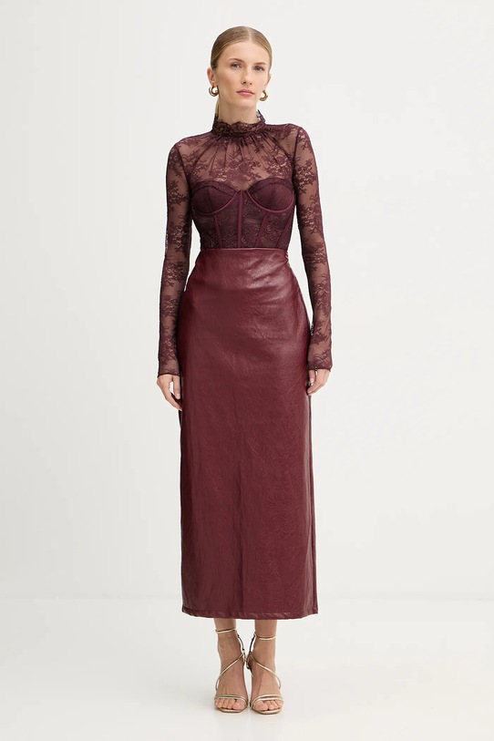 Retrofete body Valentina FW24.10322 bordowy AW25