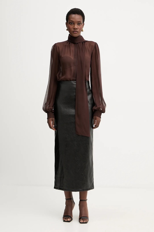 Retrofete koszula jedwabna Hasli HL25.10953 brązowy AW25