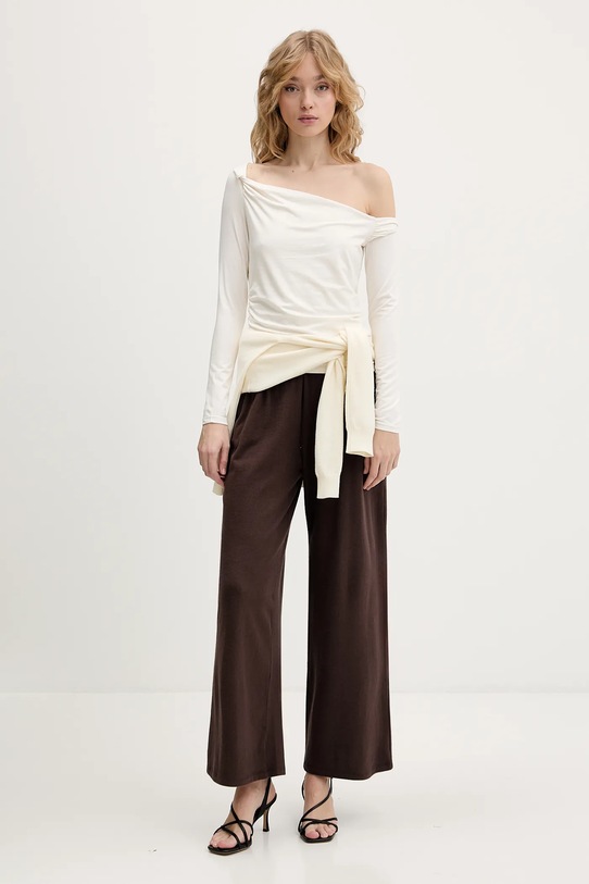 Blúzka Abercrombie & Fitch KI139.5885.178 béžová AW25