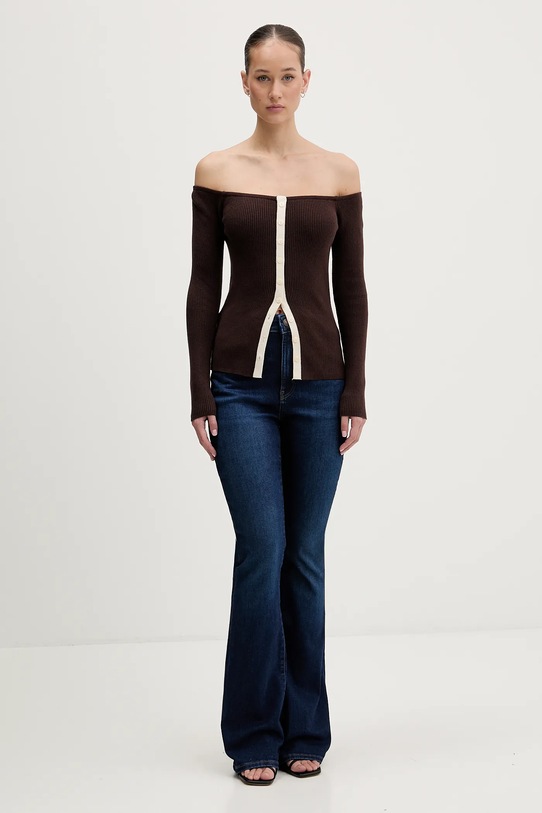 Abercrombie & Fitch sweter KI150.5429.480 brązowy AW25