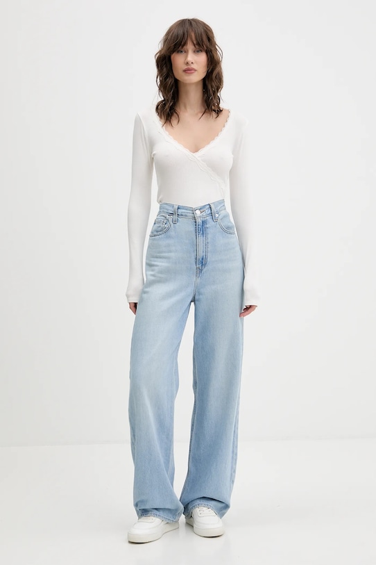 Hollister Co. longsleeve KI339.5001.101 beżowy AW25