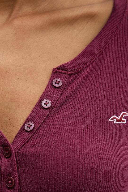 Hollister Co. longsleeve KI339.5296.520 bordowy