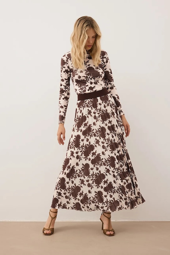 Odzież Bizuu bluzka OWAKA OWAKA.KREMOWY brązowy