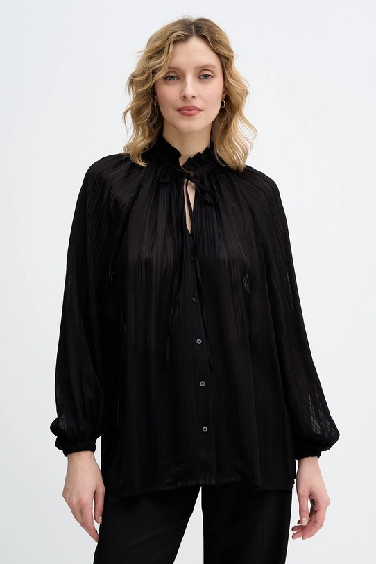 Sisley koszula casual czarny 5FGXLQ0A5