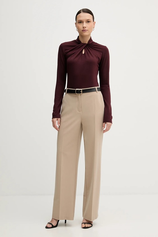 Sandro Ferrone longsleeve S98YBFSENSO bordowy AW25