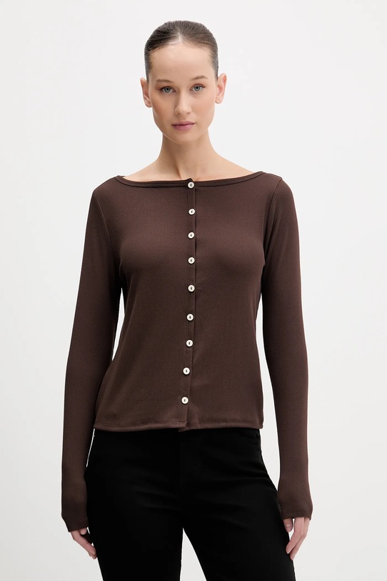 Abercrombie & Fitch bluzka regular brązowy KI139.6181.480