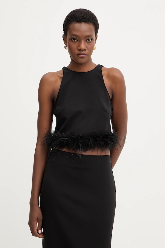 Haveone bluzka z elastanem czarny RVS.P048