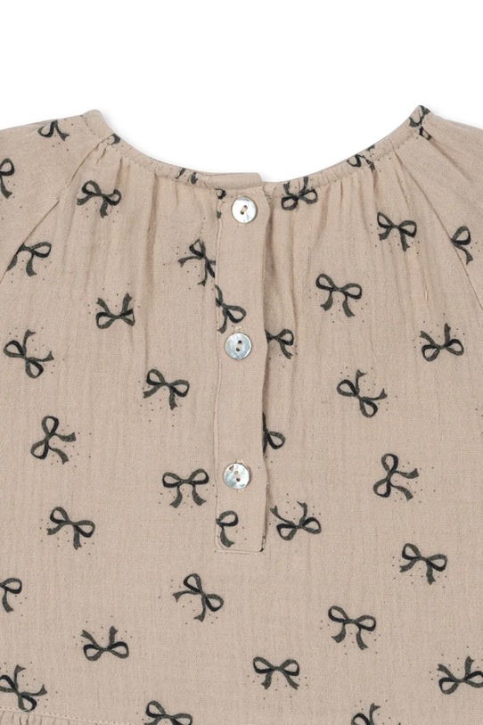 Момиче Детска памучна блуза Konges Sløjd COCO BLOUSE GOTS KS103757.9BYA бежов