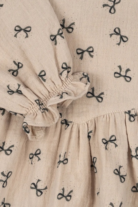 Детска памучна блуза Konges Sløjd COCO BLOUSE GOTS бежов KS103757.9BYA