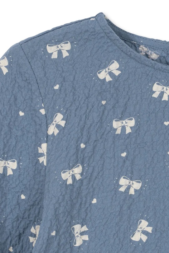 Detská blúzka Konges Sløjd VIDA BLOUSE GOTS modrá KS104032.9BYA