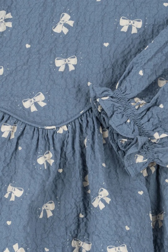 Detská blúzka Konges Sløjd VIDA BLOUSE GOTS KS104032.9BYA modrá