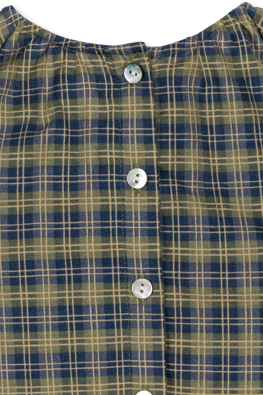 Dziewczynka Konges Sløjd bluzka dziecięca TERRE BLOUSE GOTS KS104011.9BYA turkusowy