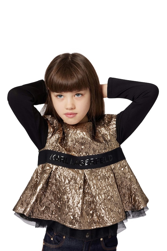 Karl Lagerfeld bluză copii imprimeu aur Z30588.114.150