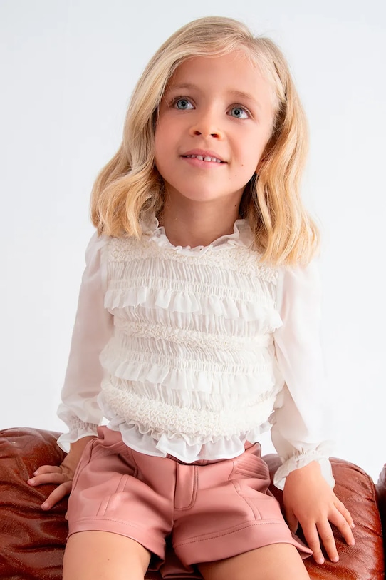 Abel&Lula bluzka dziecięca z elastanem beżowy 5614.3.Mini.9BYA