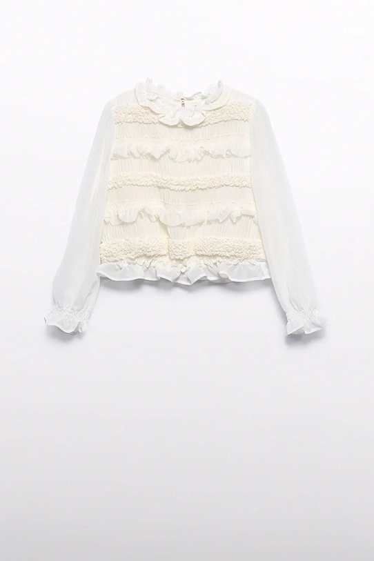 Abel&Lula bluzka dziecięca 5614.3.Mini.9BYA beżowy AW25