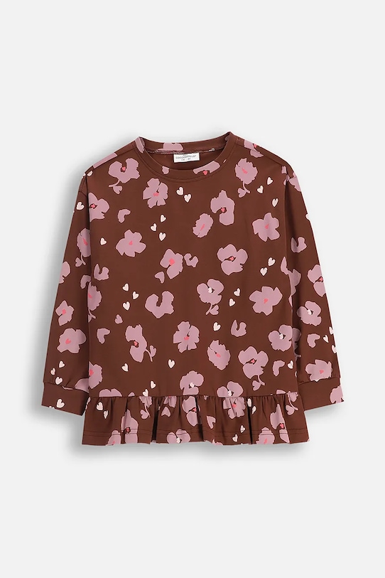 Coccodrillo bluză copii cu modele maro ZC5143103CGK