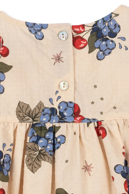 Dziewczynka Konges Sløjd bluzka bawełniana dziecięca AVI LS BLOUSE GOTS KS104202.9BYA beżowy