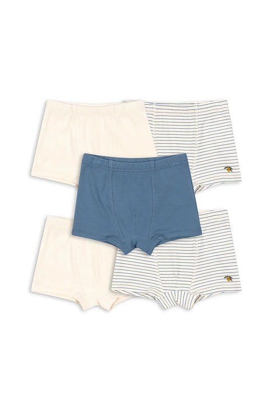 Konges Sløjd bokserki dziecięce BASIC 5 PACK BOY BOXERS GOTS 5-pack wzorzyste beżowy KS103698.9BYA