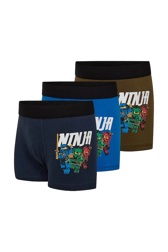 Lego bokserki dziecięce LWAGAN 702 3-pack bokserki dopasowane niebieski 11010942