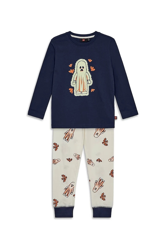 Lego piżama bawełniana dziecięca LWAGAN 710 komplet granatowy 11011014