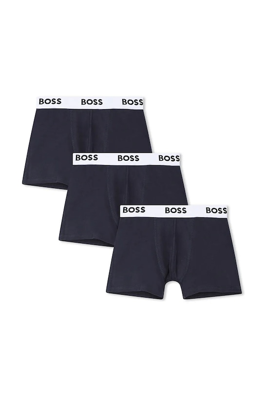 BOSS bokserki dziecięce 3-pack bokserki dopasowane granatowy J52663.102.150