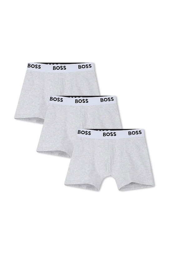 BOSS boxeri copii 3-pack boxeri gri J52663.102.150