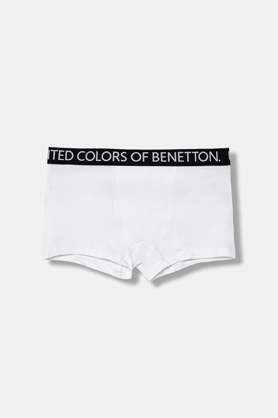 United Colors of Benetton bokserki dziecięce 2-pack Planet friendly biały 3OP80X230.G.Reprop.9BYA