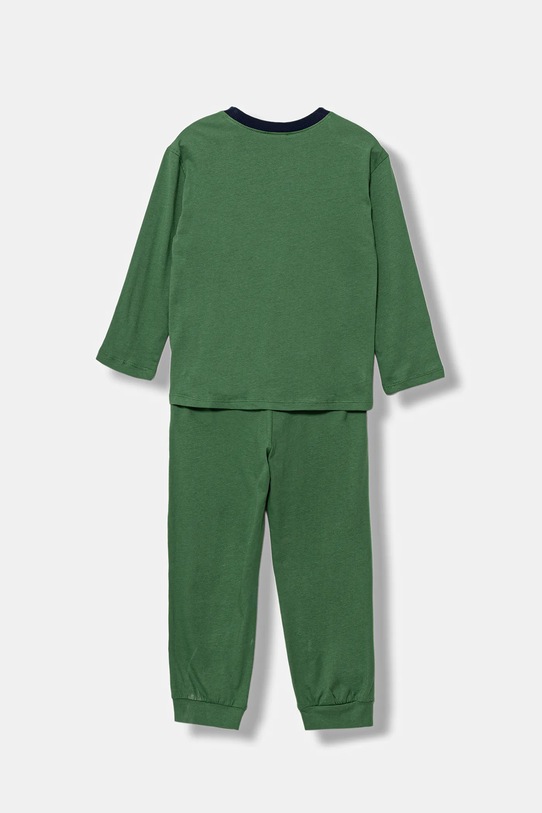 Detské bavlnené pyžamo United Colors of Benetton 3VD00P08X.G.seasonal zelená AW25
