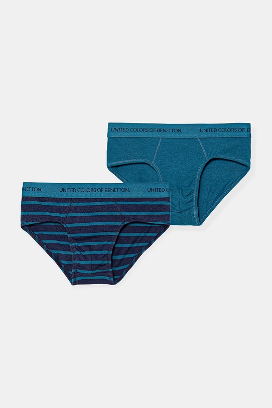 United Colors of Benetton slipy dziecięce 2-pack wzorzyste niebieski 3VPS0S02T.G.seasonal