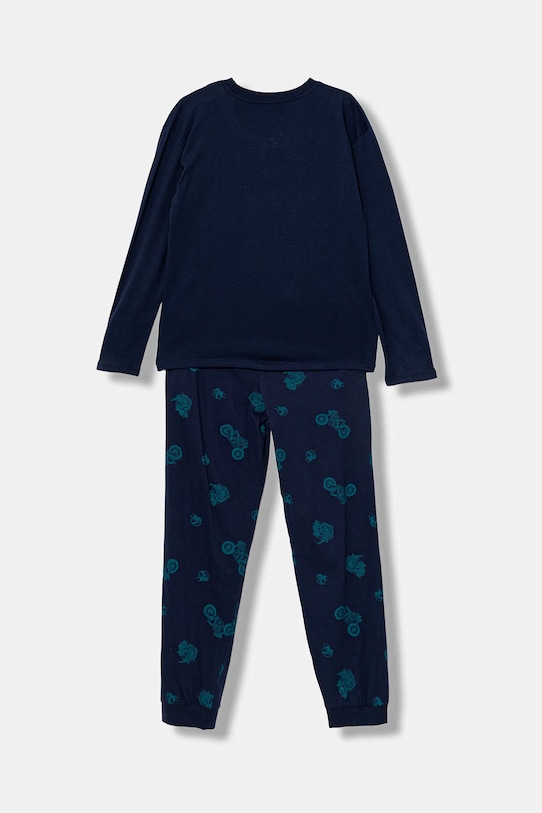 United Colors of Benetton set de pijama de bumbac pentru copii 3VR50P08Y.G.seasonal bleumarin AW25