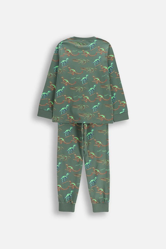 Coccodrillo piżama bawełniana dziecięca ZC5448109PJS zielony AW25