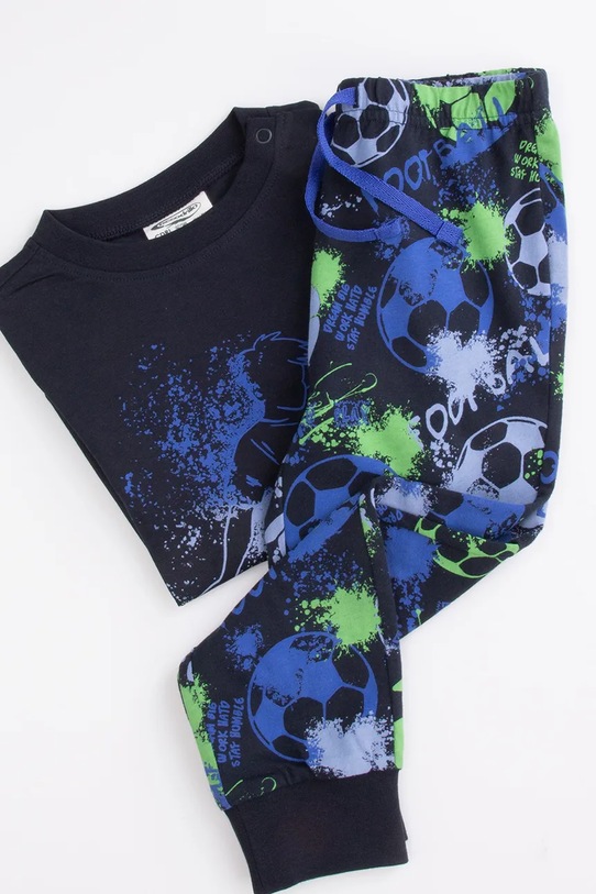 Coccodrillo pijamale de bumbac pentru copii ZC5448108PJS bleumarin