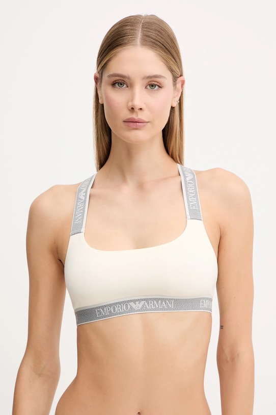 Emporio Armani Underwear komplet - biustonosz i brazyliany EW001905.AF15345 beżowy AW25