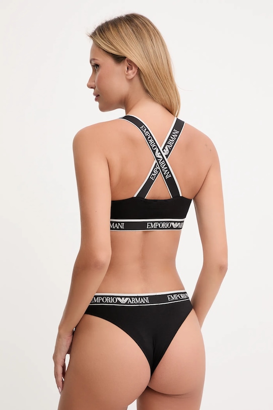 Emporio Armani Underwear komplet - biustonosz i brazyliany czarny EW001905.AF15345