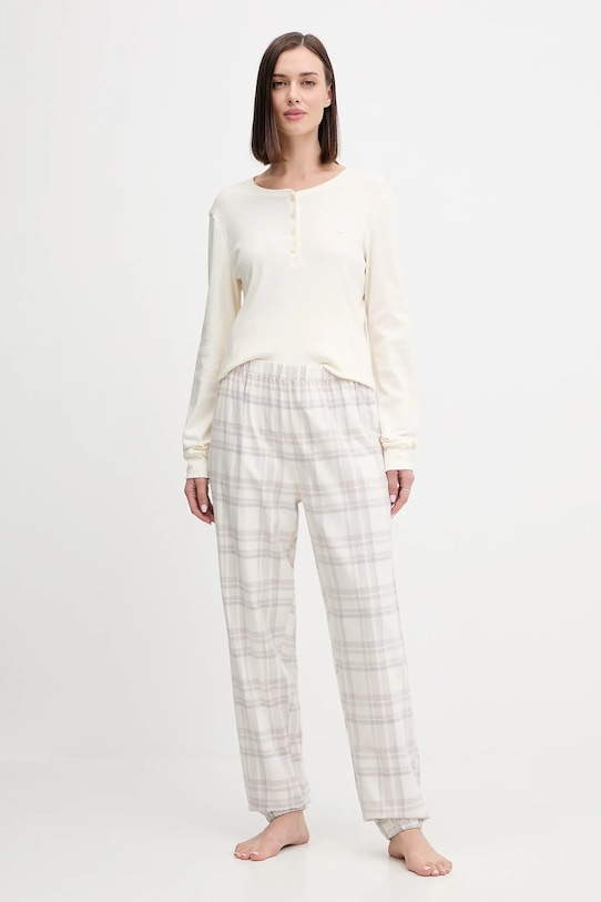 Emporio Armani Underwear piżama wzorzyste beżowy EW001984.AF15372