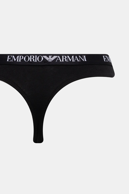 Odzież Emporio Armani Underwear stringi 2-pack EW000402.AF13033 czarny