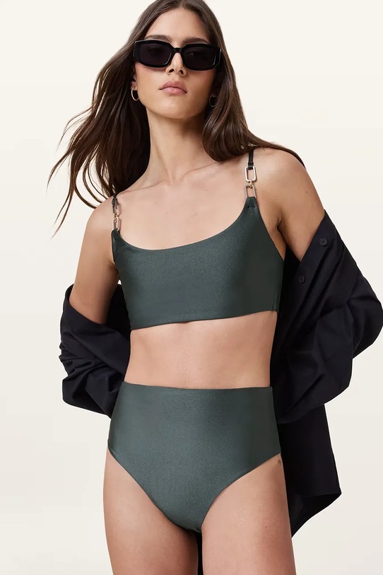 AllSaints biustonosz kąpielowy TALARIA zielony W018WC