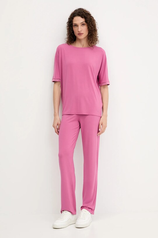 BOSS t-shirt 50545569 różowy AW25