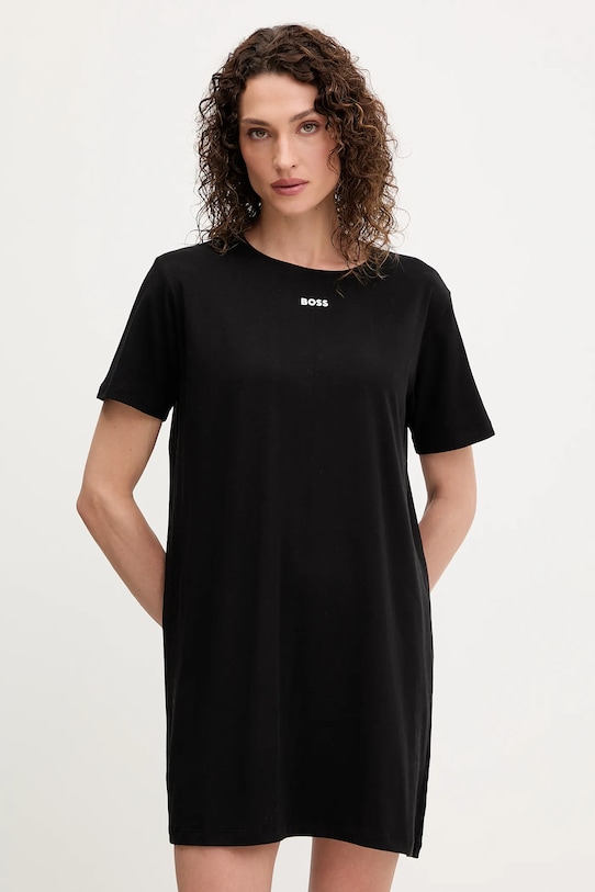BOSS cămașă de noapte uni negru 50545587